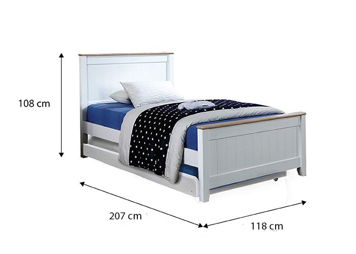 Tyler Super Single Bed Frame with Pull Out Single Bed